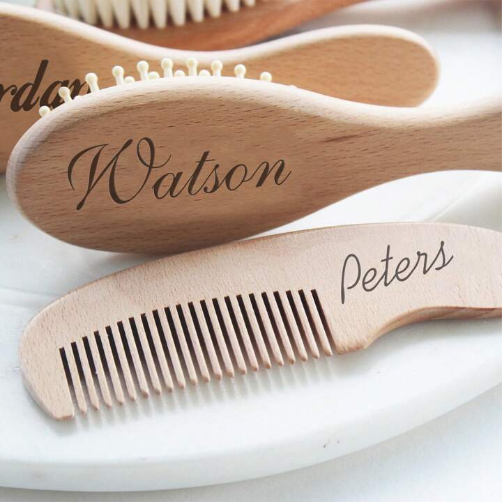 Kit de 3 Brosses en Bois Personnalisables