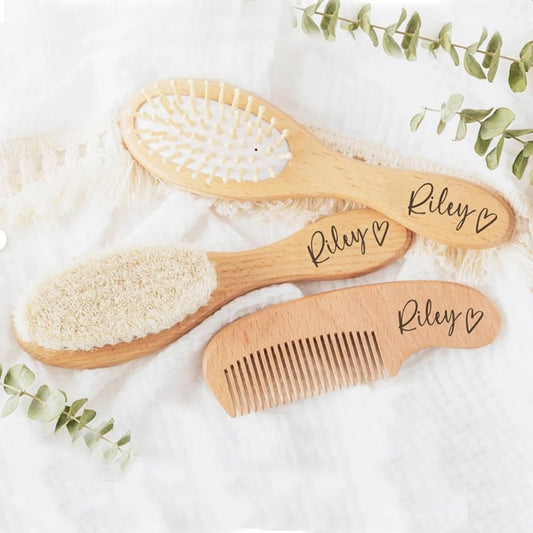 Kit de 3 Brosses en Bois Personnalisables